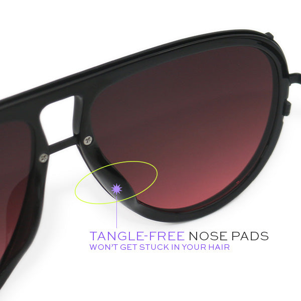 Ivy Luxe - Ruby Tangle-Free Round Aviator Sunglasses - Concordia Style Boutique