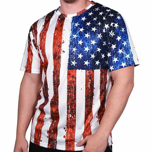 Men's American Flag Sublimated  T-Shirt - Premium T Shirt from The Flag Shirt - Just $19.99! Shop now at Concordia Style Boutique