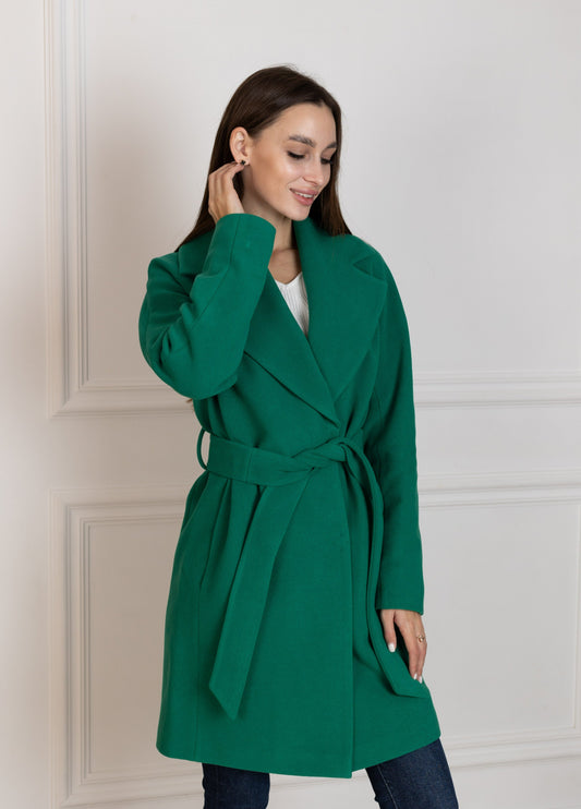 Amber Wool Cashmere Tailored Coat