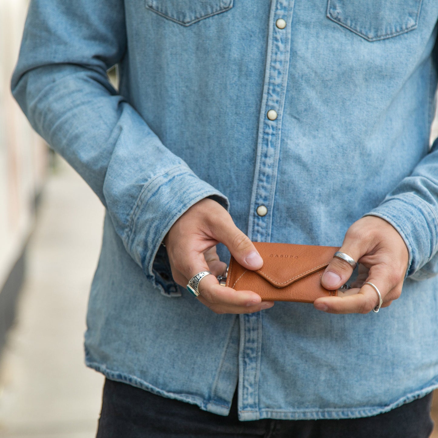 Mini Envelope Wallet - Natural