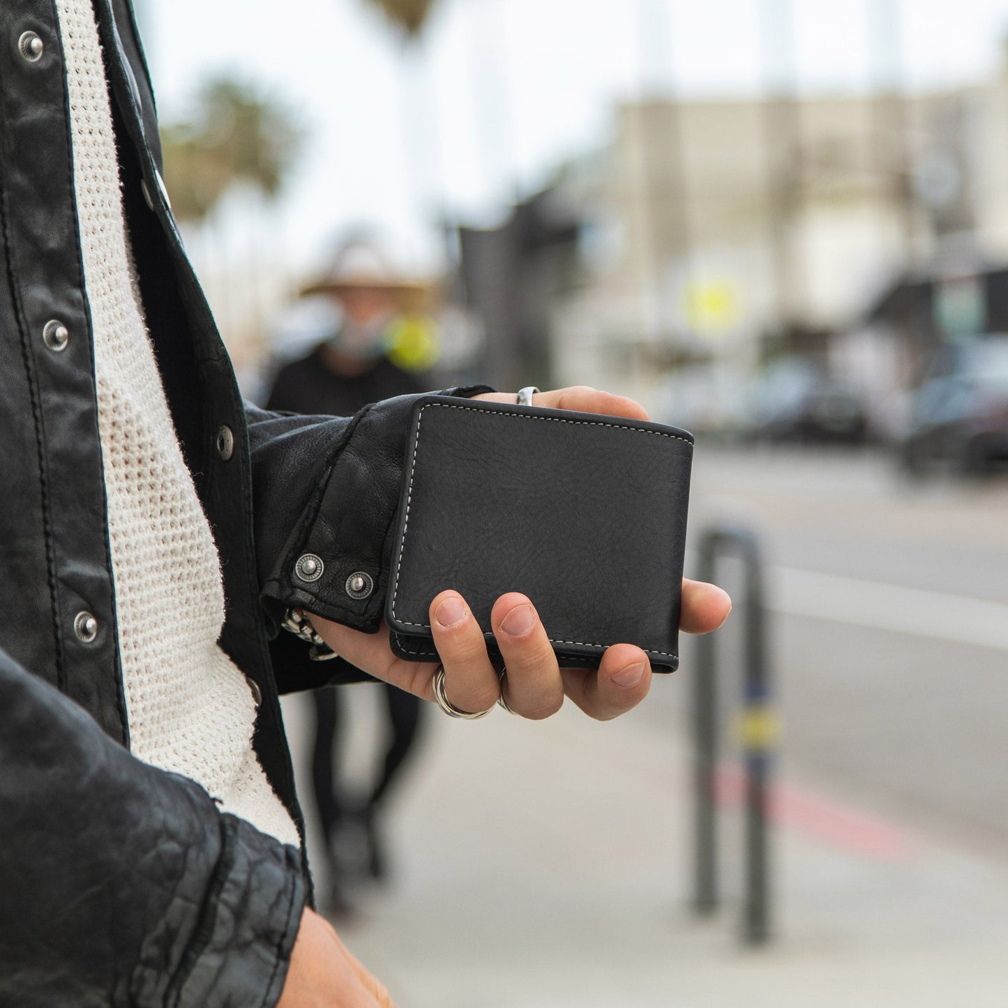 Large Billfold Wallet with RFID protection - Black