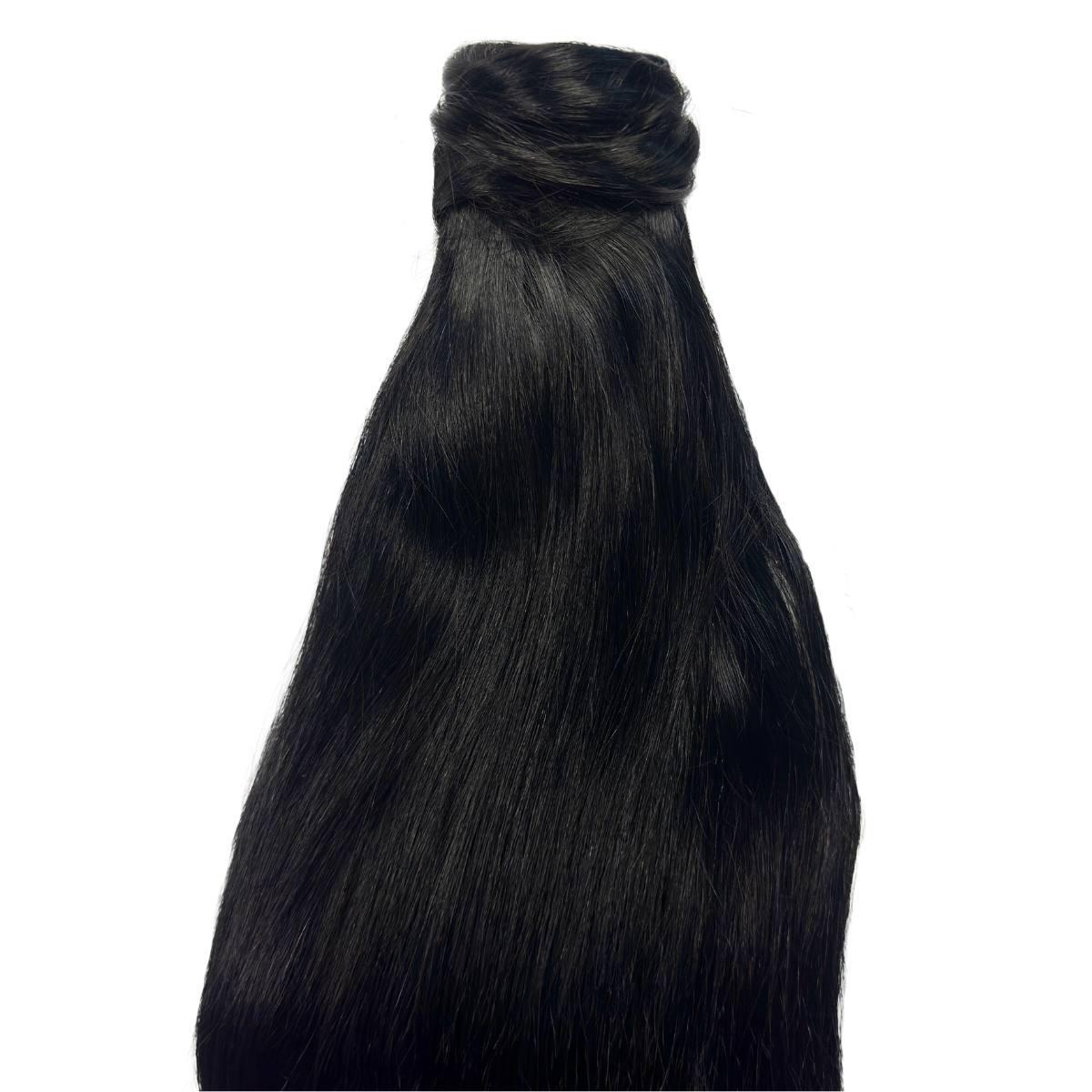 Jet Black 100% Human Hair Ponytail Extension