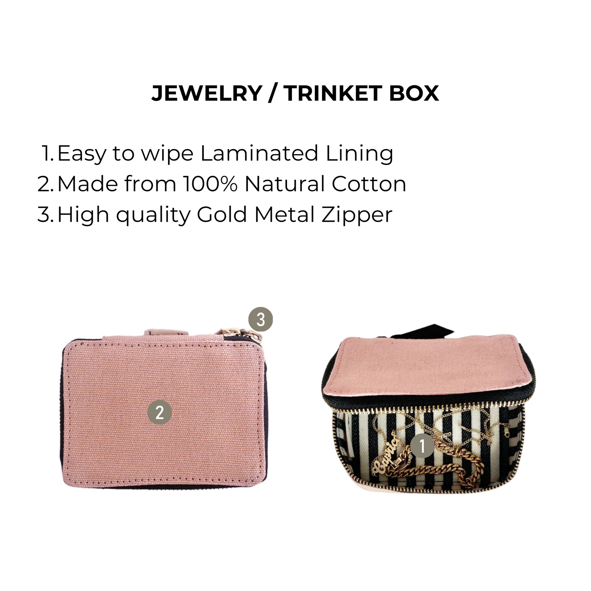 Jewelry/Trinket Box, Pink/Blush - Concordia Style Boutique