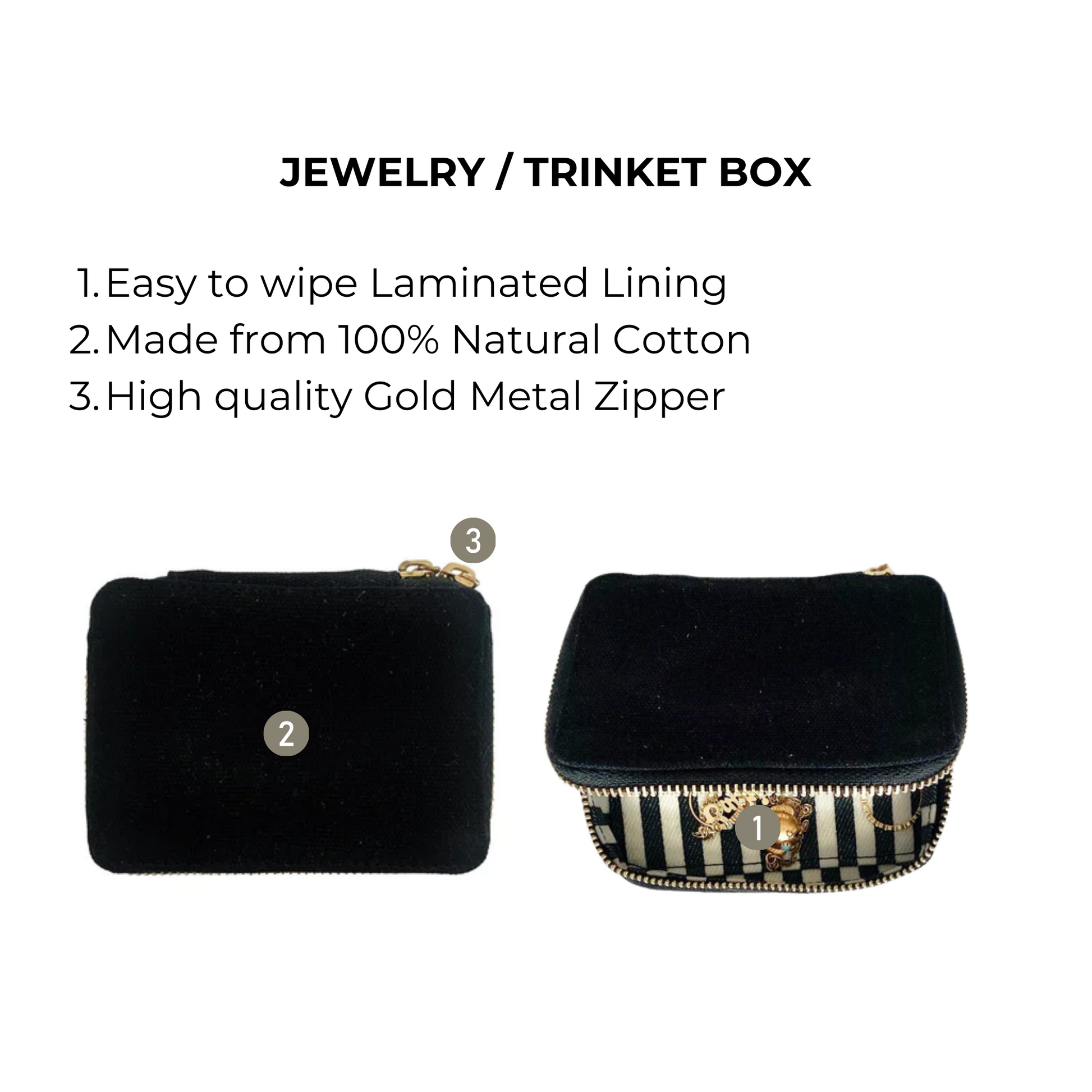 Jewelry/Trinket Box, Black - Concordia Style Boutique