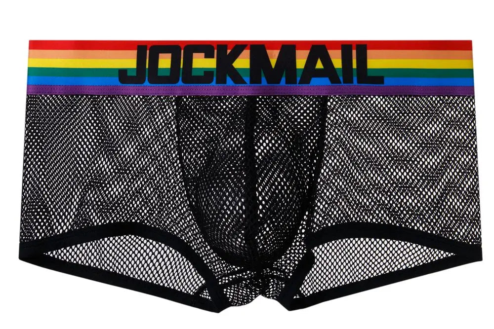 Jockmail Rainbow Mesh Trunks