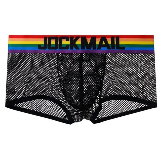 Jockmail Rainbow Mesh Trunks