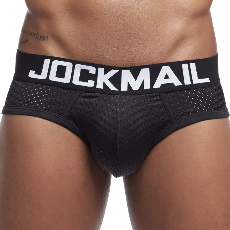 Jockmail Solid Mesh Briefs