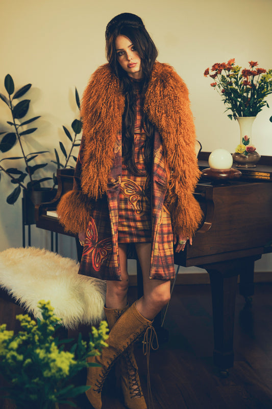 The Joni Monarch Afghan Coat