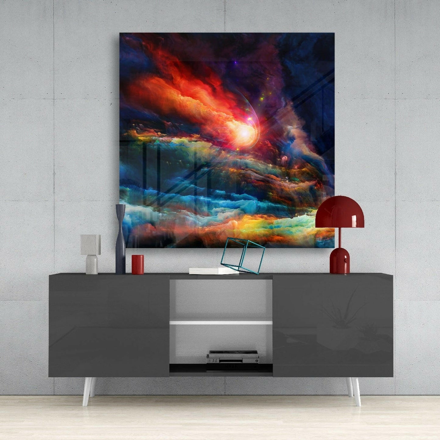Colors of Space Glass Wall Art