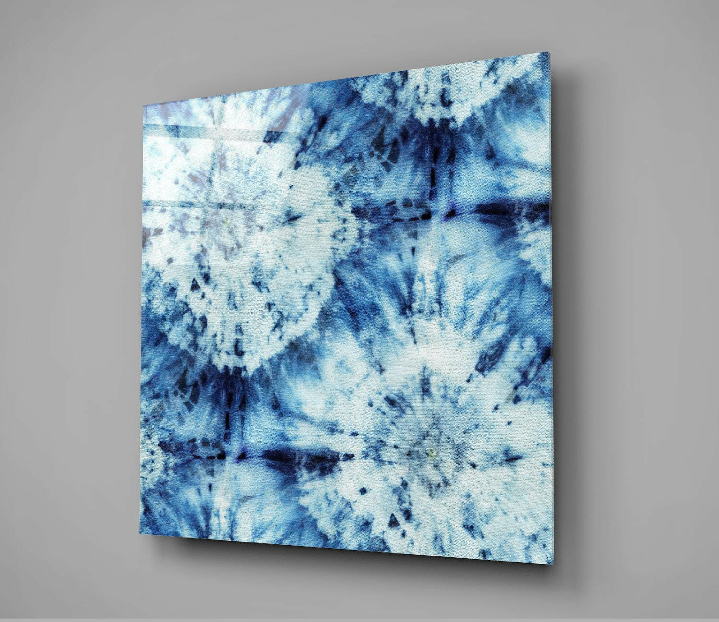 Blue Pattern Glass Wall Art