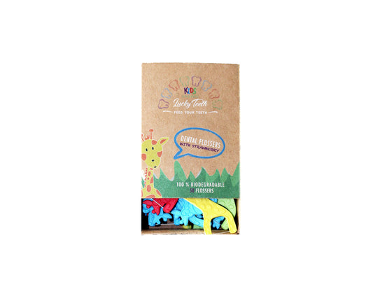 Organic KIDS Dental Floss - 50 units Giraffe Shaped Floss