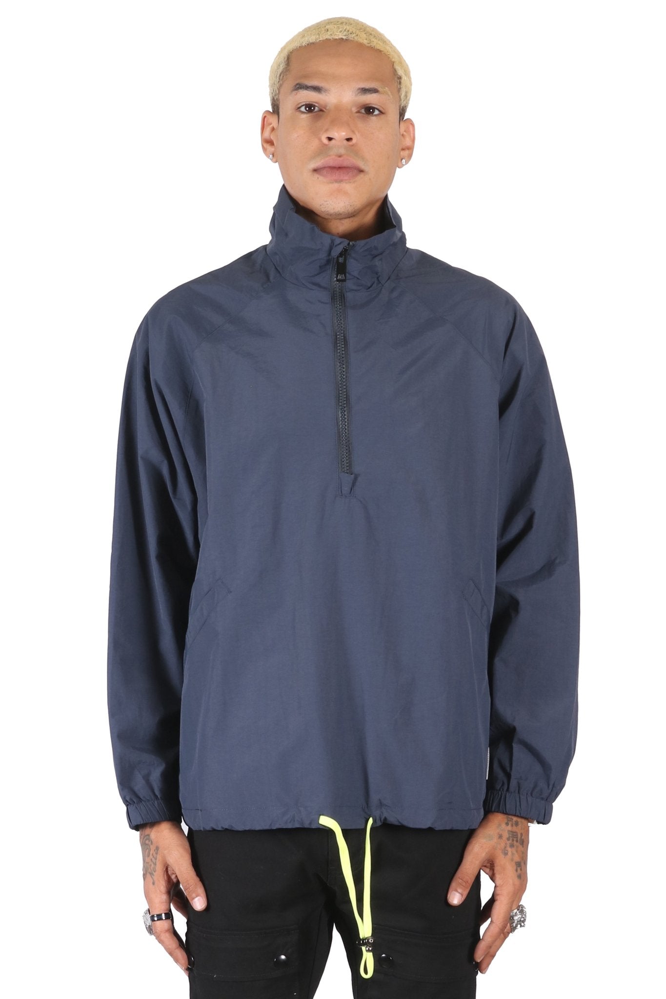 STEEL Men's premium crispy nylon long sleeve half zip pullover jacket - Concordia Style Boutique