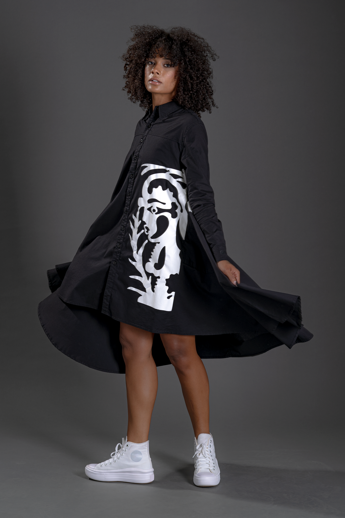 Hi-Lo Button-Up Shirt : Duality