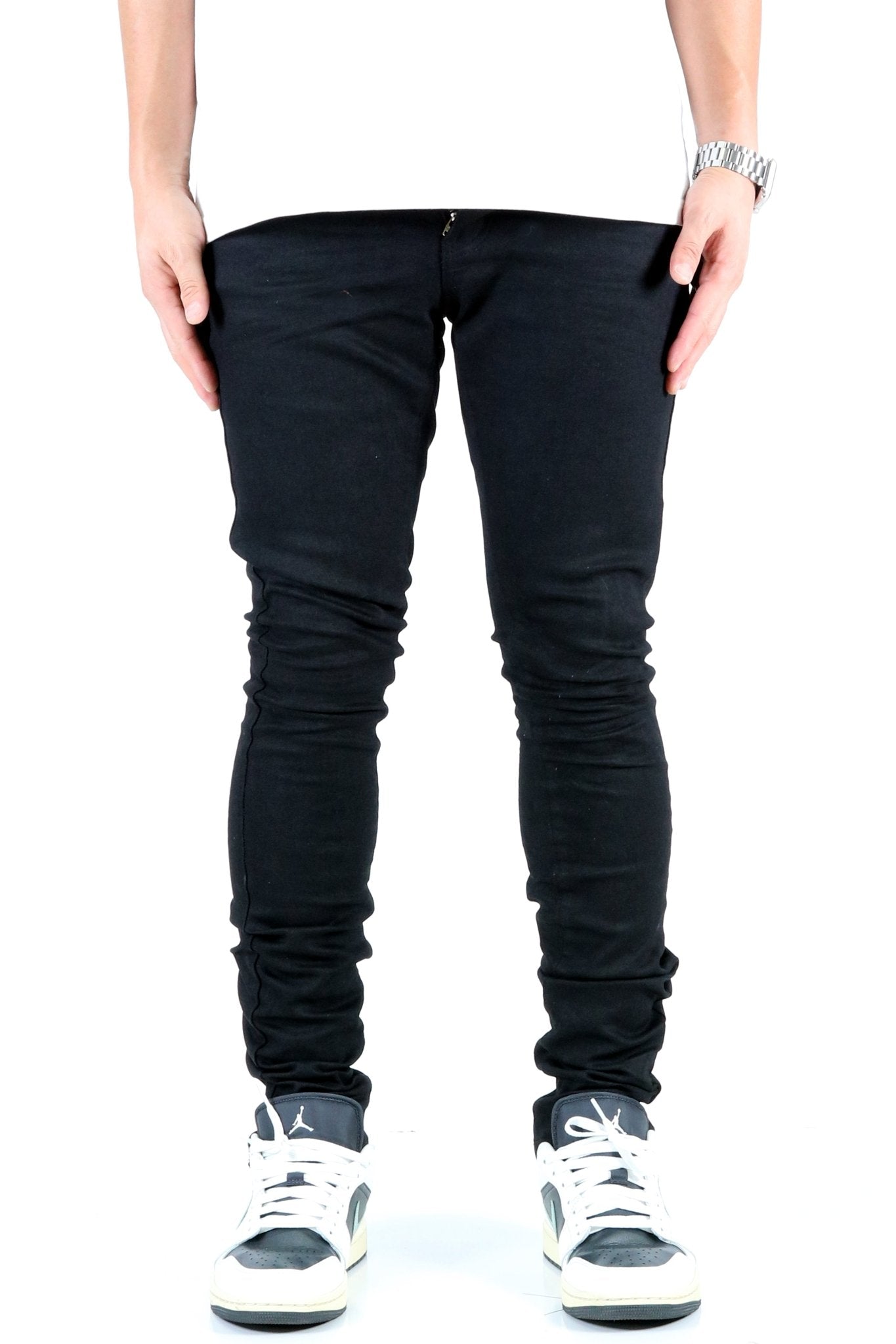 ALAN Men's Premium Wax Coated Skinny Denim Pants - Concordia Style Boutique