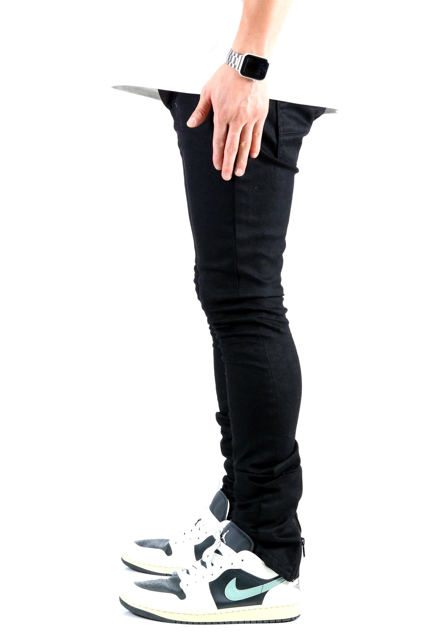 ALAN Men's Premium Wax Coated Skinny Denim Pants - Concordia Style Boutique