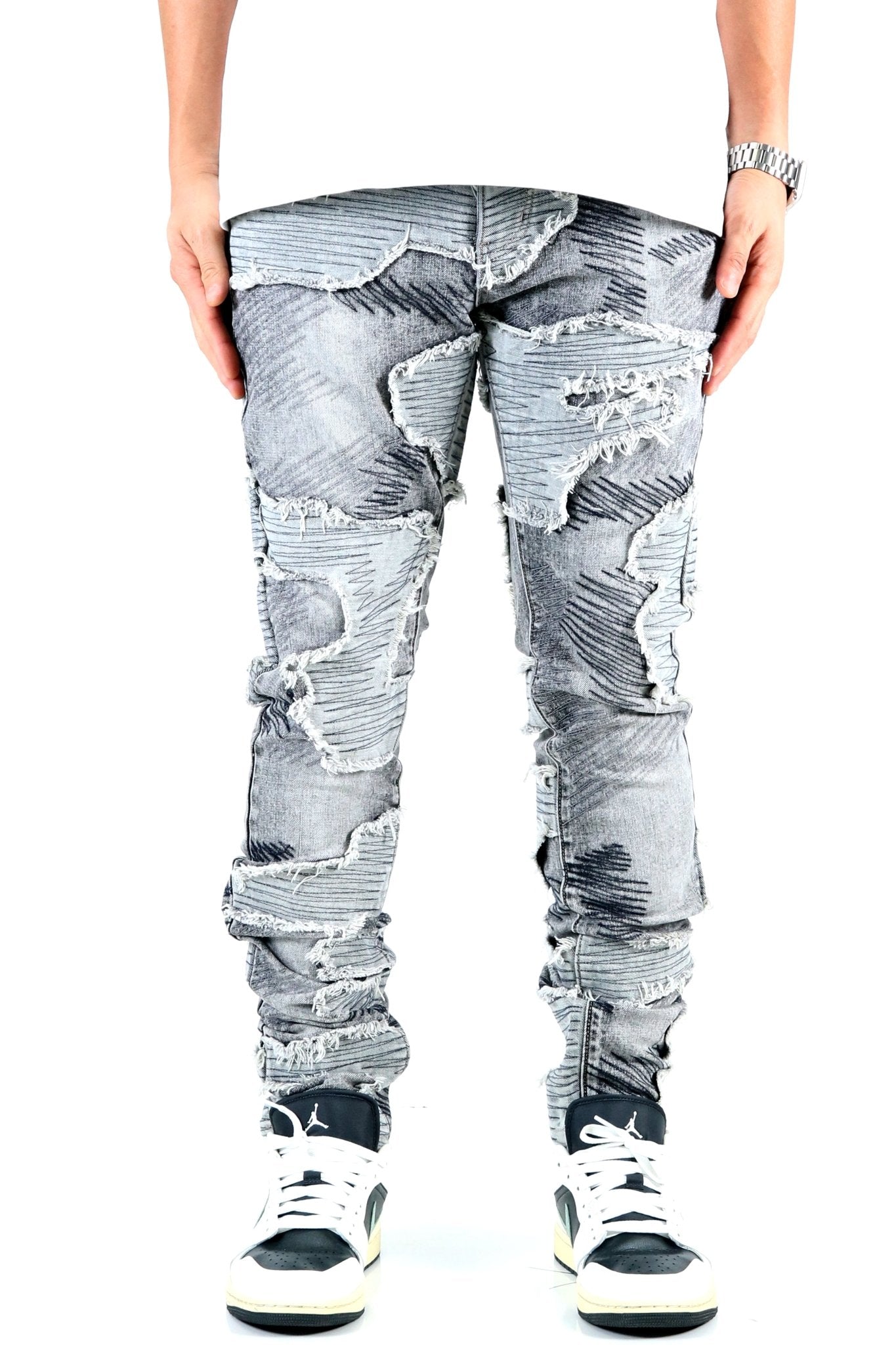 LIN Men's Premium Heavy Washed Skinny Denim Pants - Concordia Style Boutique