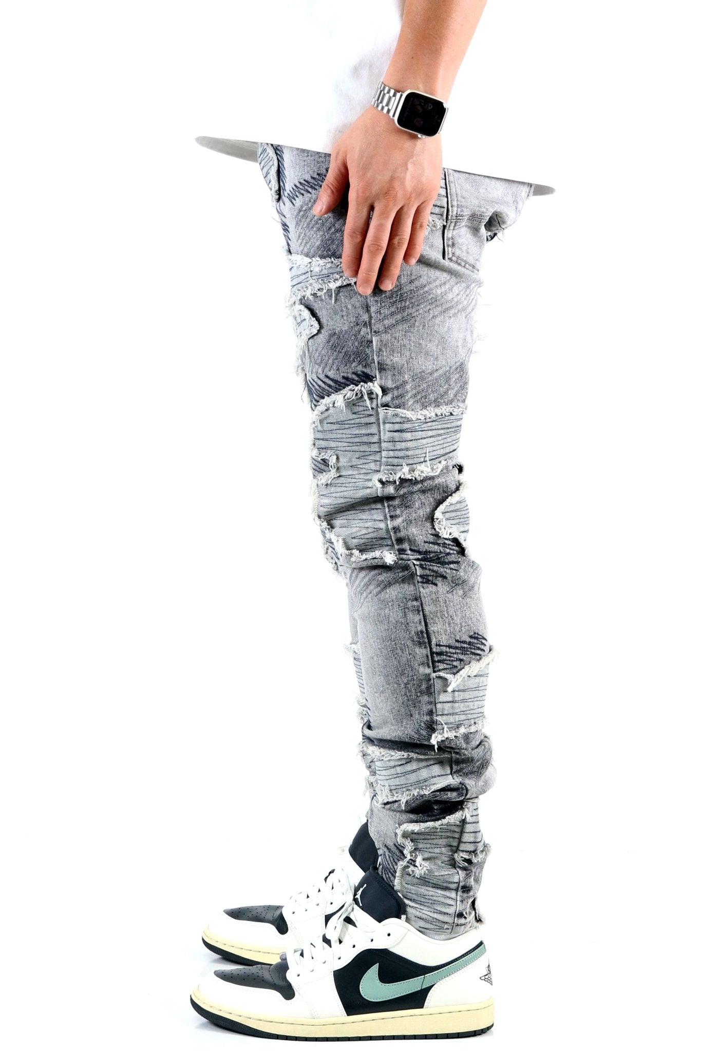 LIN Men's Premium Heavy Washed Skinny Denim Pants - Concordia Style Boutique