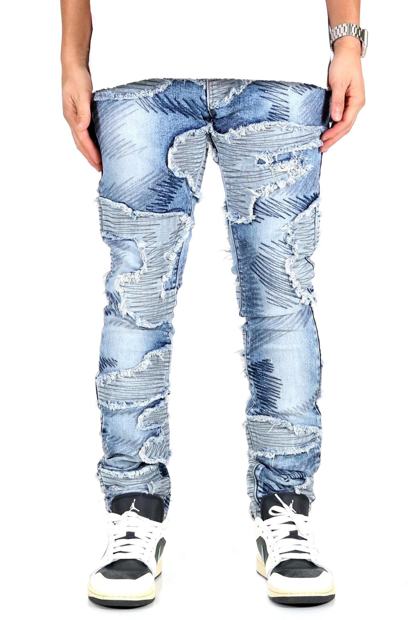 SPHERE Men's Premium Heavy Washed Skinny Denim Pants - Concordia Style Boutique