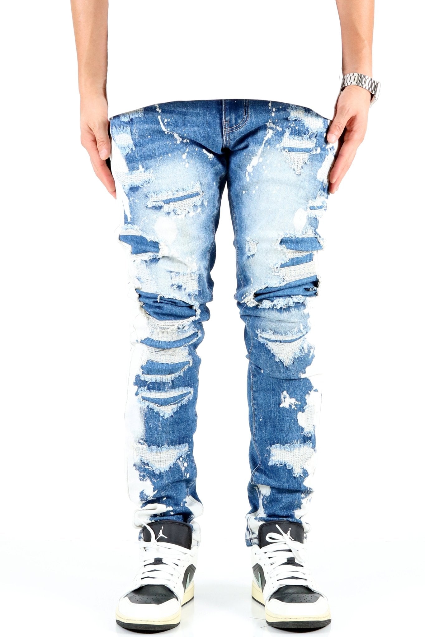 SAVAGE Men's Premium Heavy Washed Skinny Denim Pants - Concordia Style Boutique