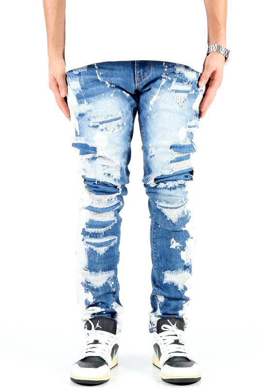 SAVAGE Men's Premium Heavy Washed Skinny Denim Pants - Concordia Style Boutique