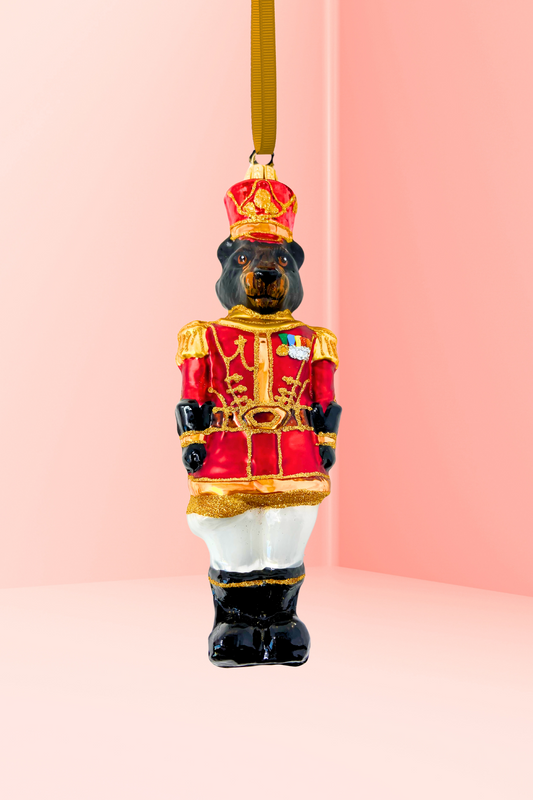 KRG Black Bear Body Polish Glass Ornament