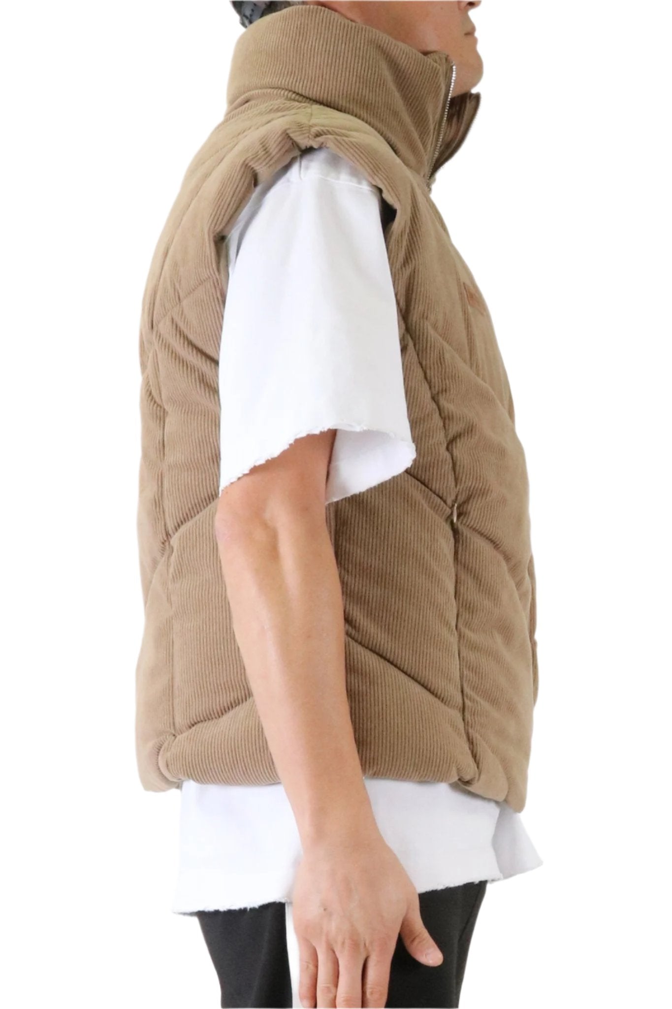ECRU Corduroy Puff Vest - Concordia Style Boutique