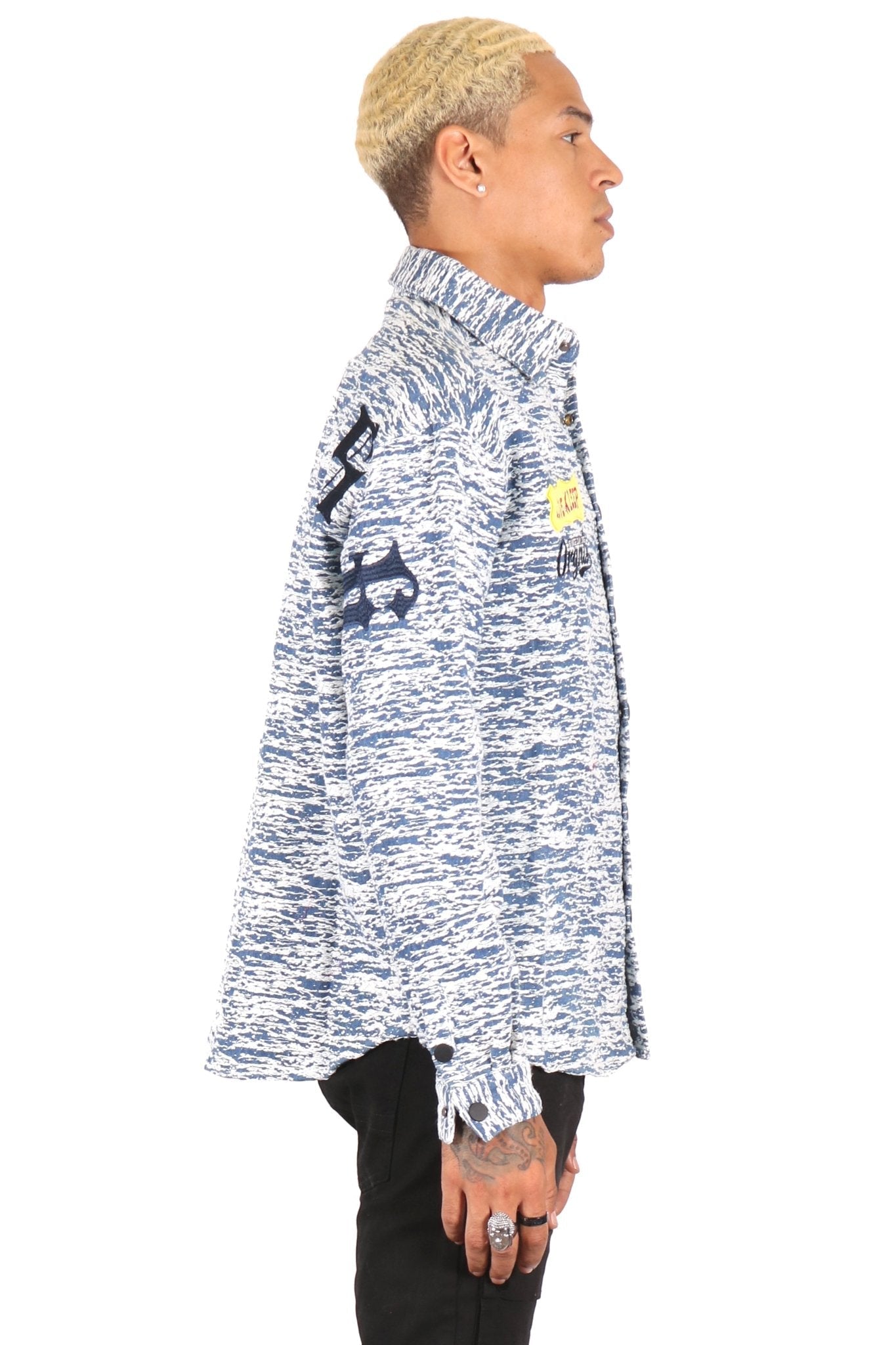 ROX Men's mixed jacquard texture shirt - Concordia Style Boutique