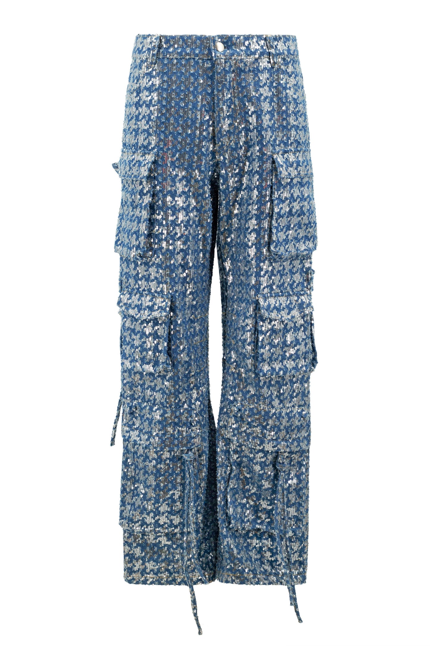 Kelly Cargo Sequin Denim Pants