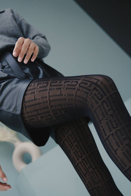 Fantasy Tights Conte Art - Letter Pattern - Concordia Style Boutique
