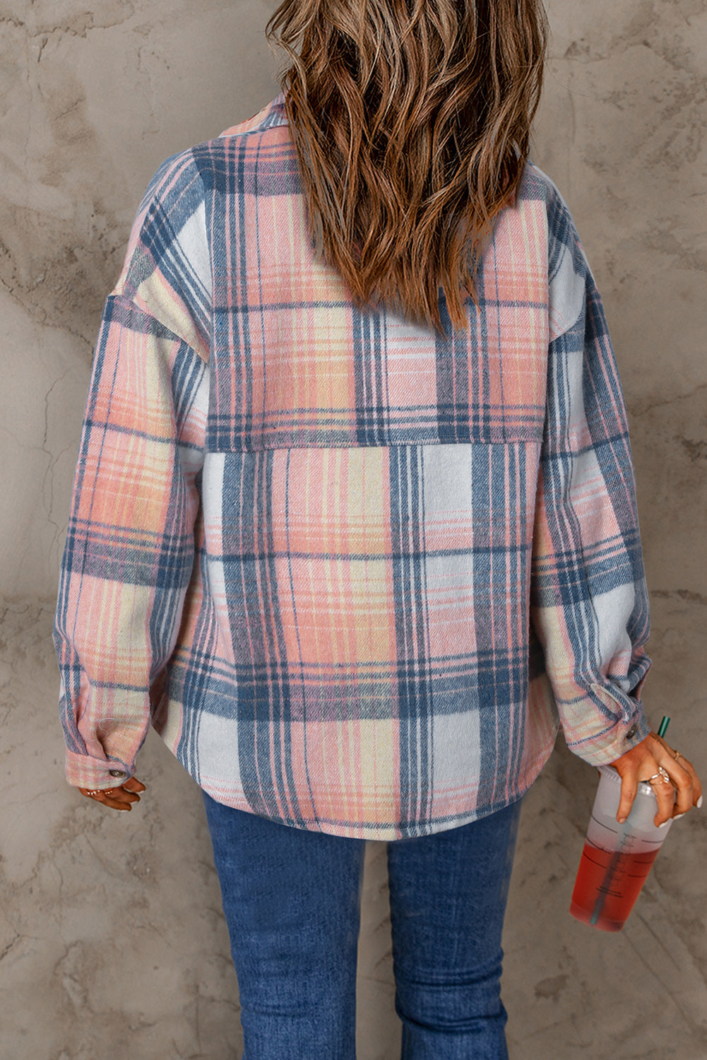 Addison Plaid Flap Pockets Shacket - Concordia Style Boutique