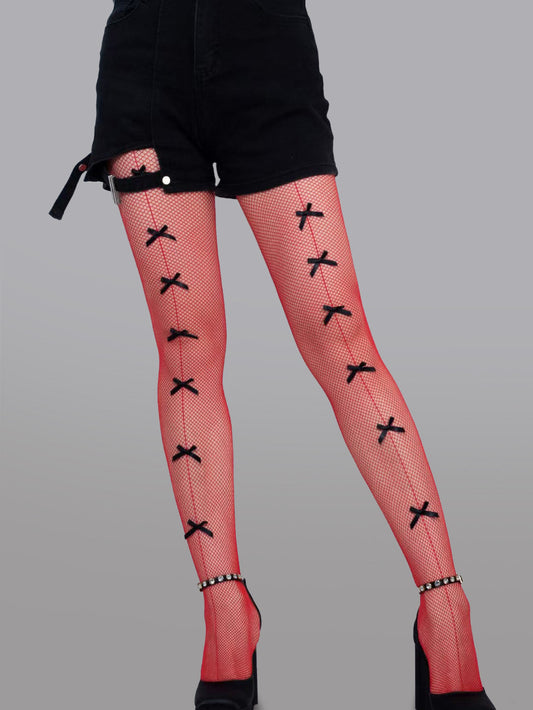 Bow Tie Fishnet Tights - Concordia Style Boutique