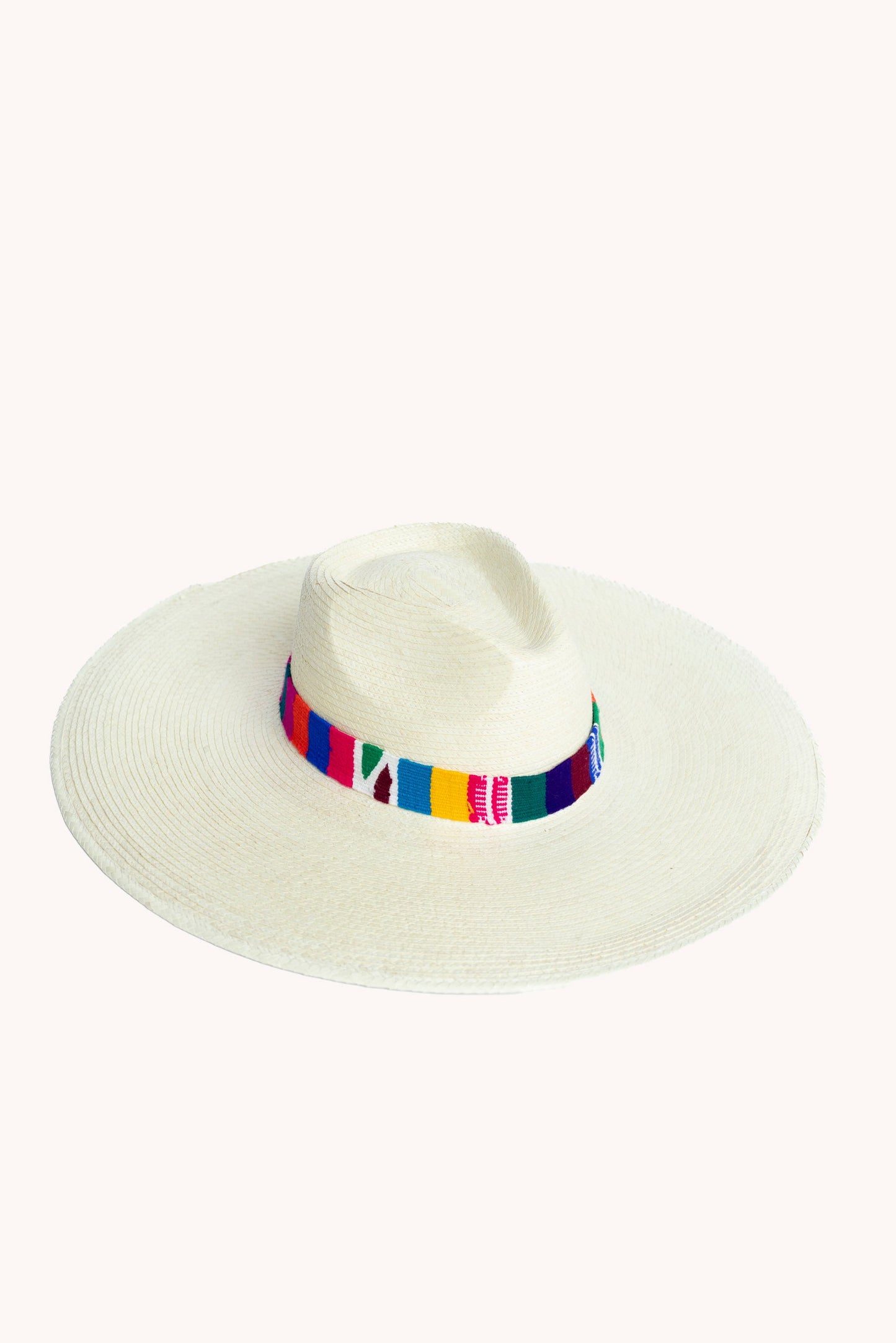 Western Wide Brim White Palm Leaf Straw Hat