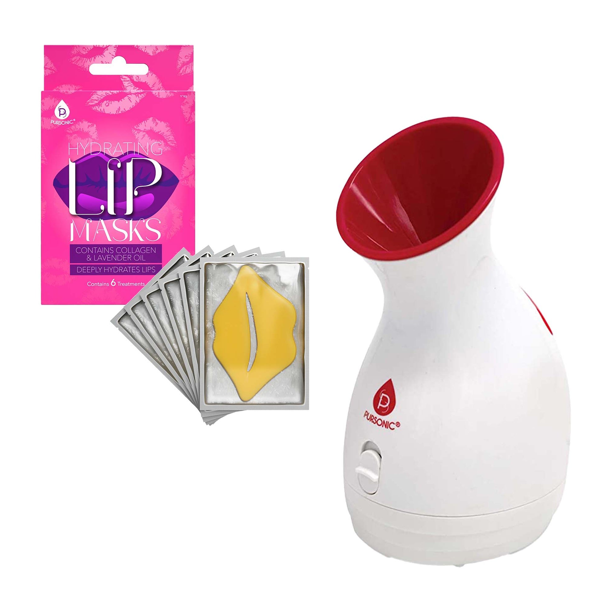Pursonic Spa-Ready Skincare Bundle: Facial Steamer & Hydrating Lip Masks (Pack of 6) - Concordia Style Boutique