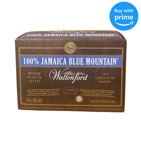 100% Wallenford® Jamaica Blue Mountain® Coffee K Cup Compatible Pods 12 count - Concordia Style Boutique