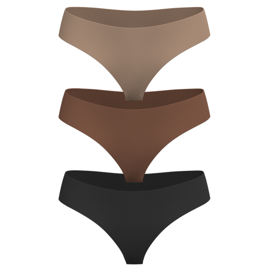Low Rise Thong 3 Pack [Dark Neutrals]