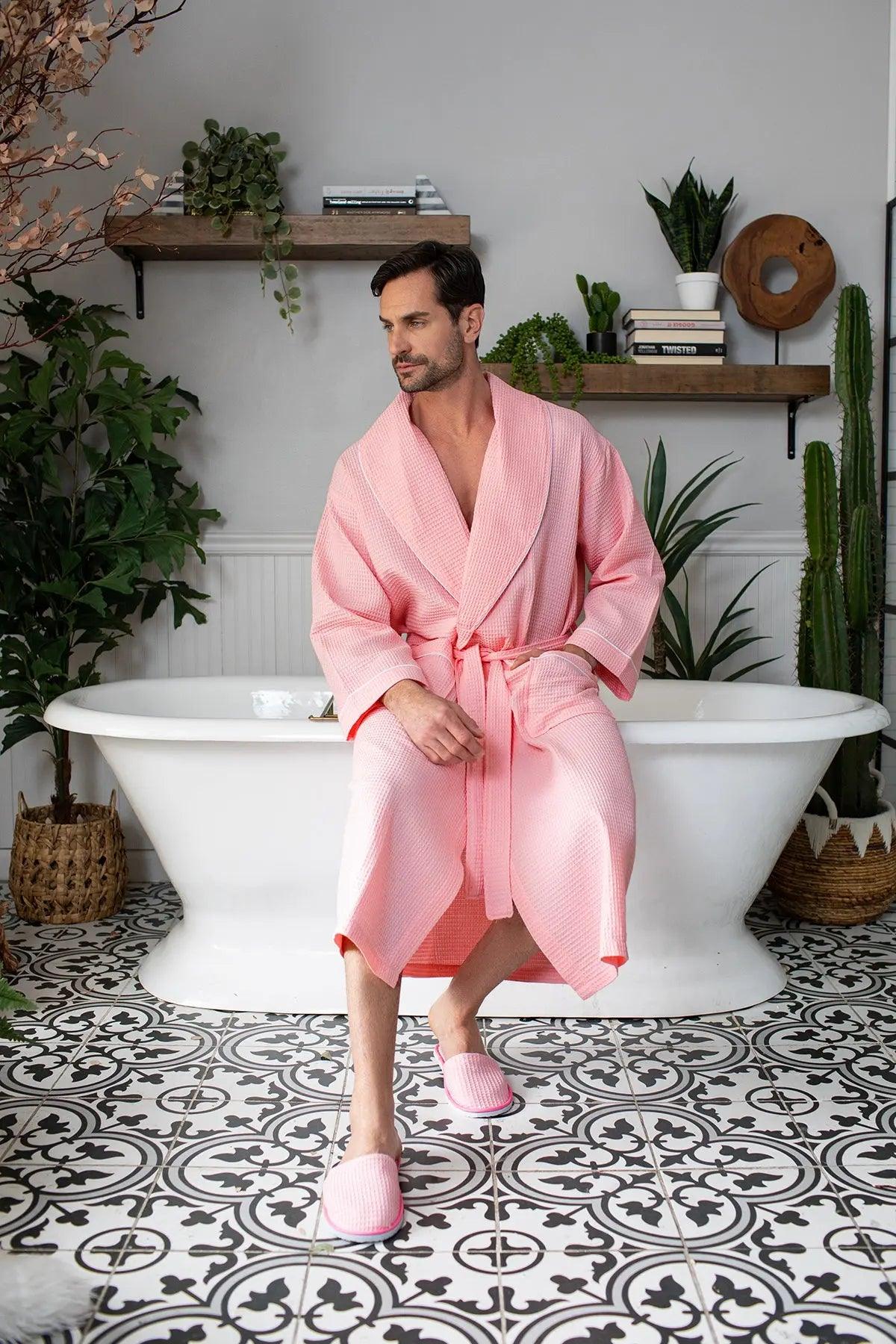 Premium Waffle Piping Robe for Men - Concordia Style Boutique