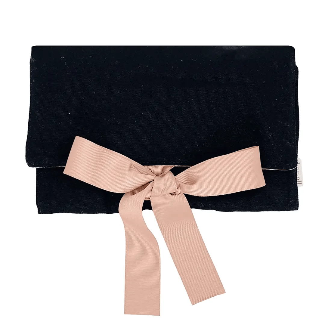 Large Jewelry Roll, Travel Pouch, Black - Concordia Style Boutique