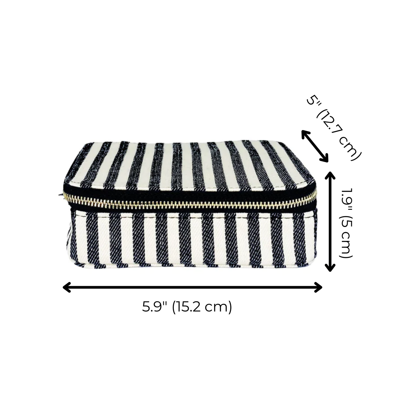 Large Pill Travel Case with Individual Daily Pill Organizer, Striped - Concordia Style Boutique
