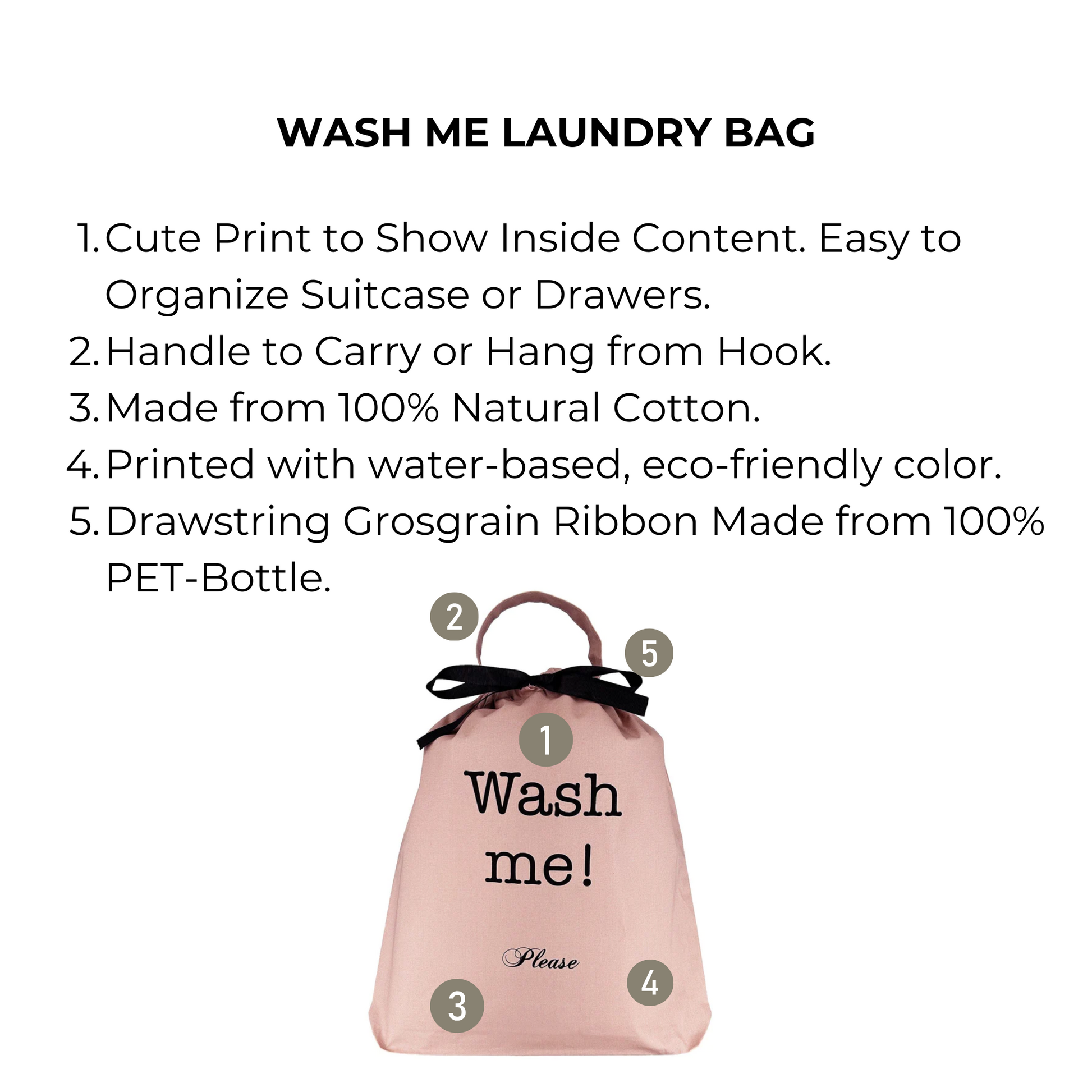 Wash Me, Laundry Bag, Pink/Blush - Concordia Style Boutique