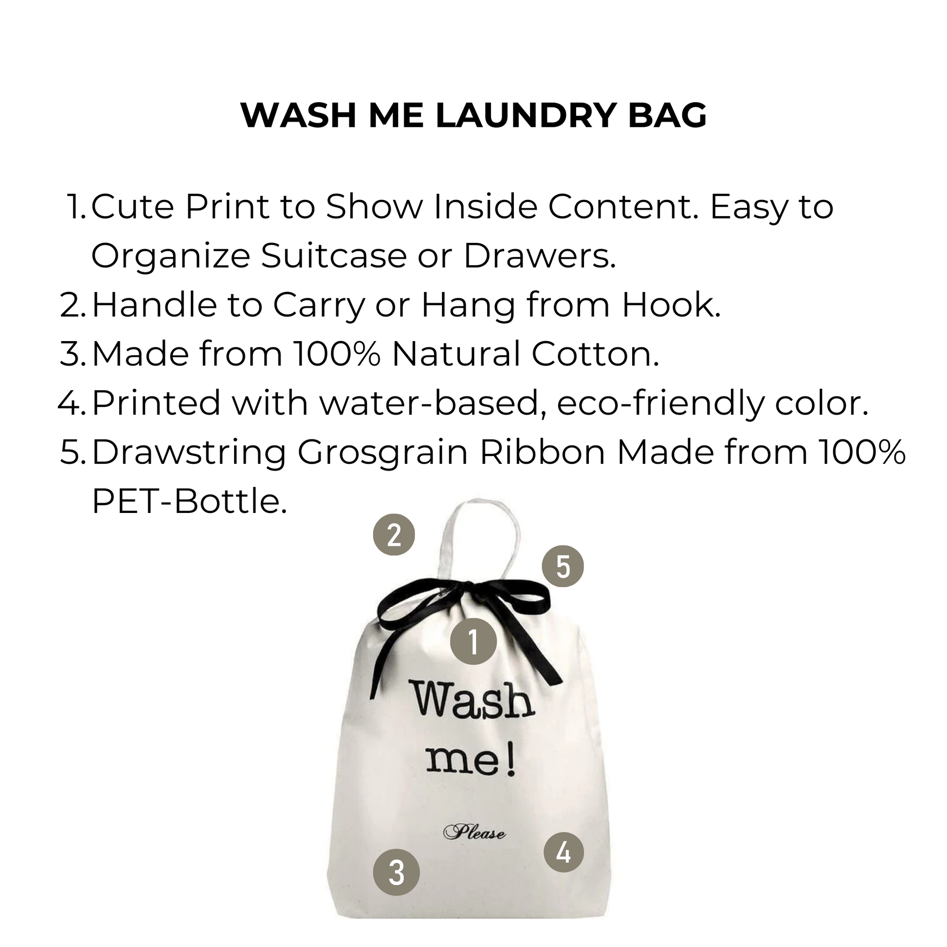 Wash Me, Laundry Bag, Cream - Concordia Style Boutique