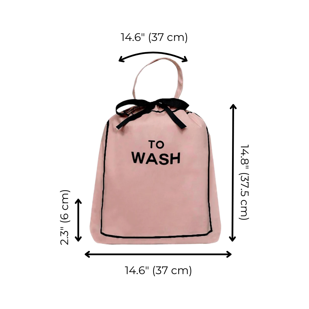 To Wash Laundry Bag, Pink/Blush - Concordia Style Boutique