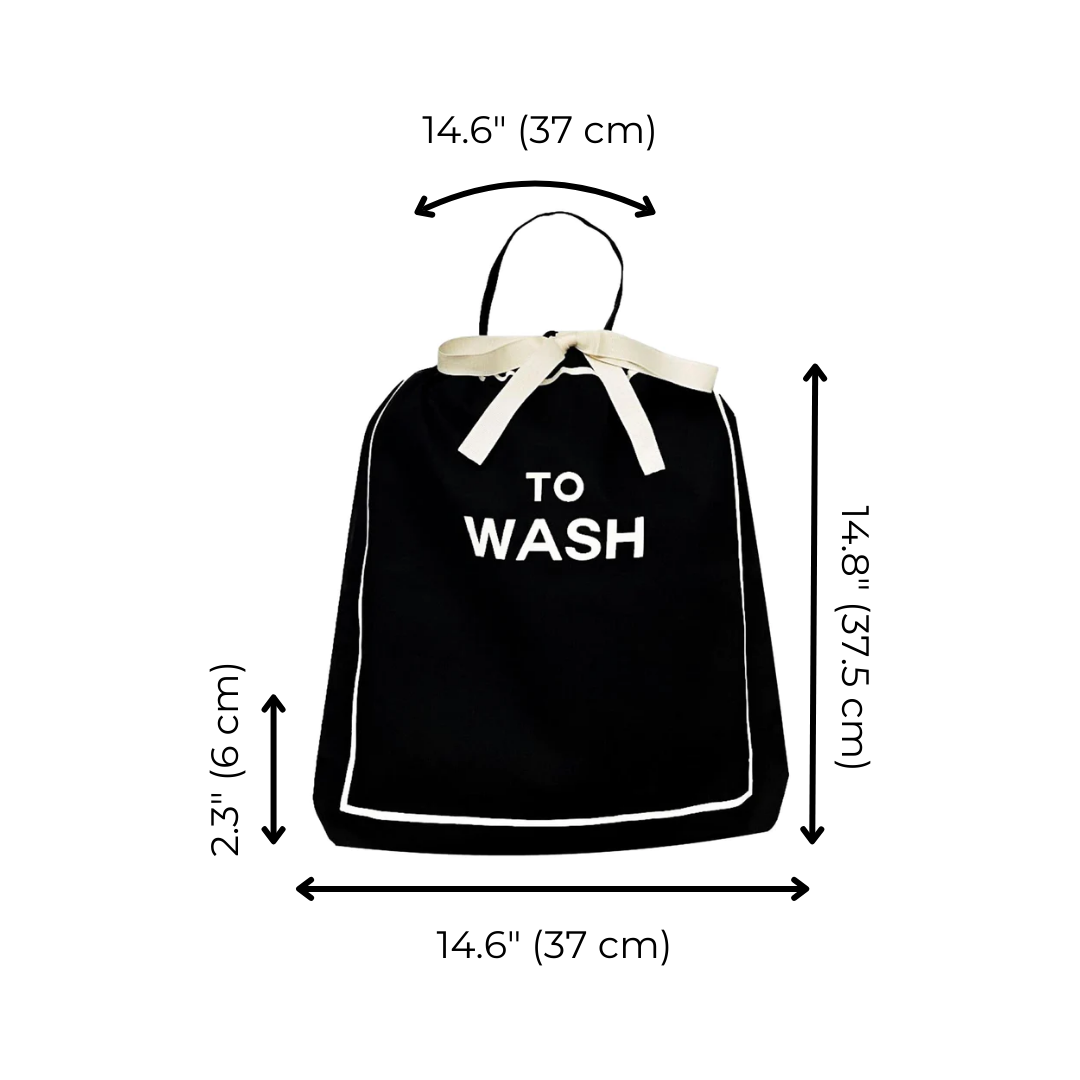 To Wash Laundry Bag, Black - Concordia Style Boutique