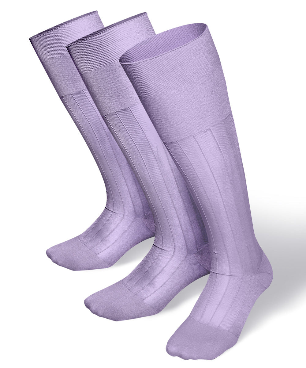 Vittorio Farina Men's Ribbed Shear Nylon Over The Calf Dress Socks - Concordia Style Boutique