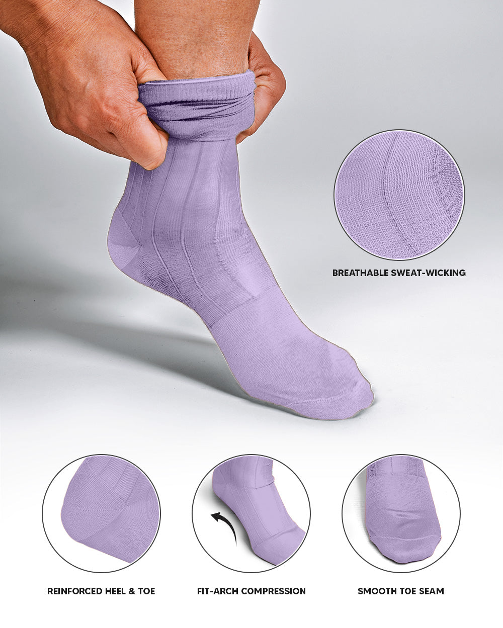 Vittorio Farina Men's Ribbed Shear Nylon Over The Calf Dress Socks - Concordia Style Boutique