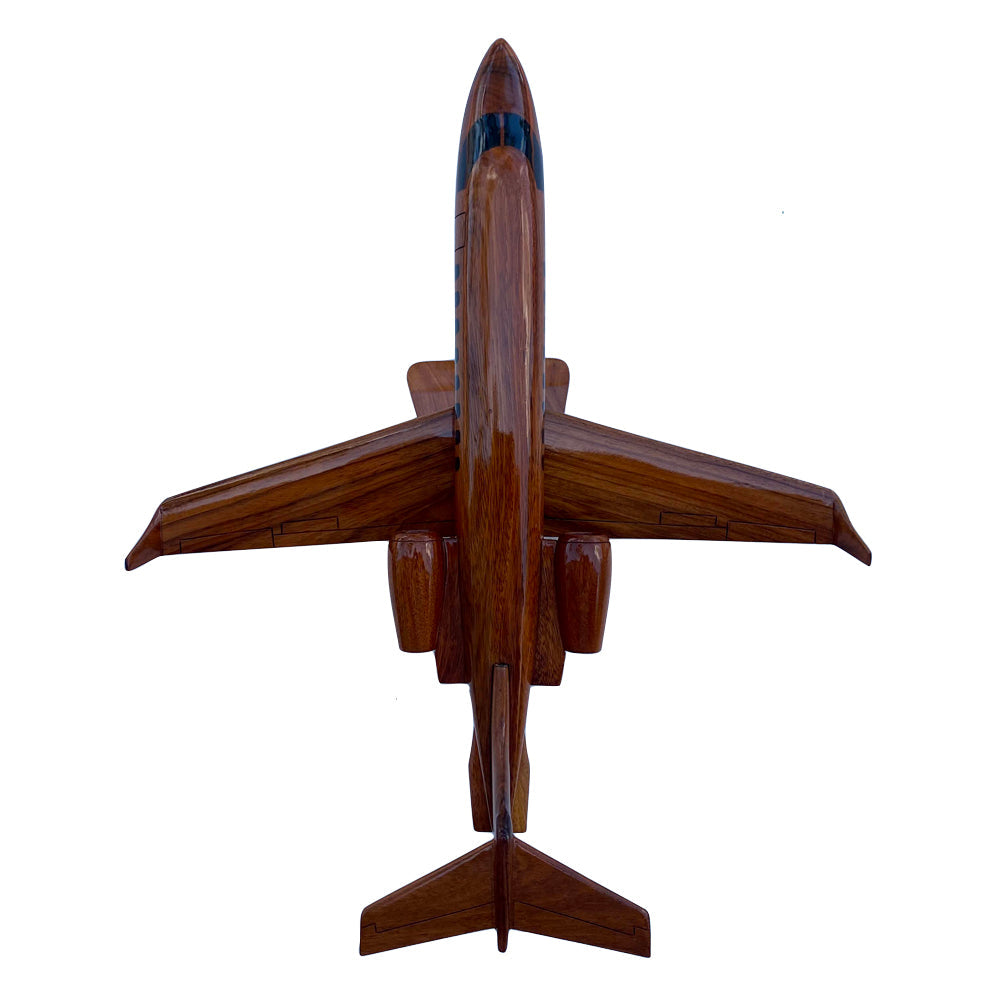 Lear45  Mahogany Wood Desktop Airplane Model