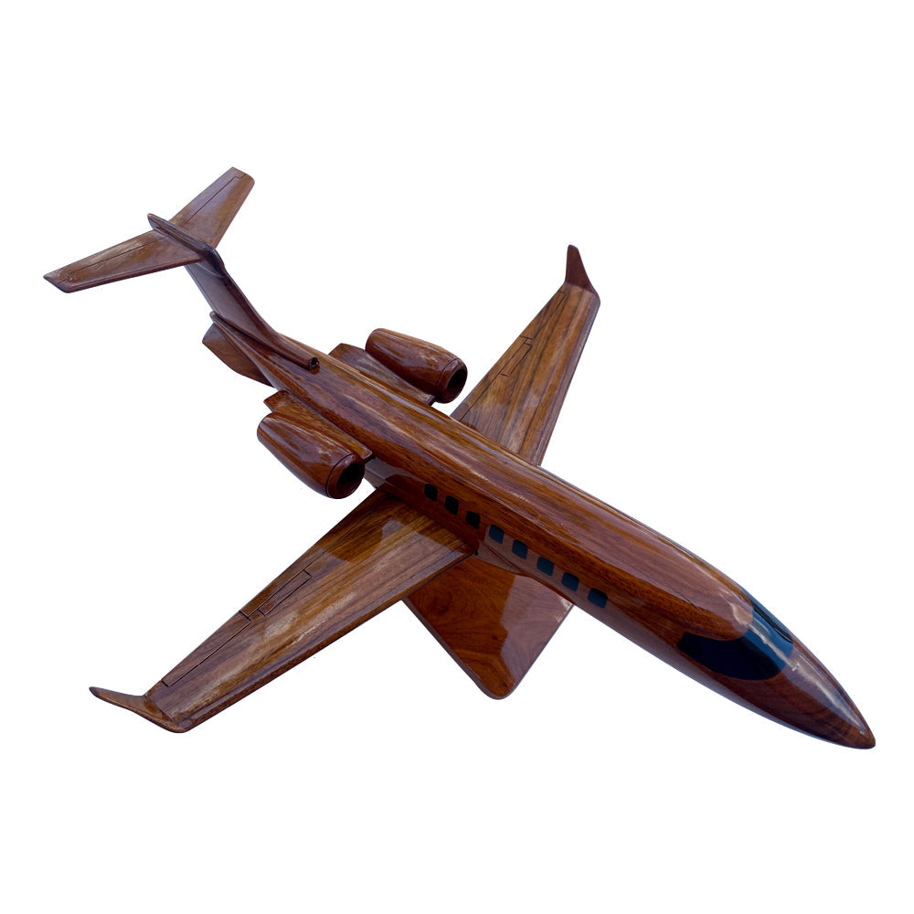 Lear45  Mahogany Wood Desktop Airplane Model