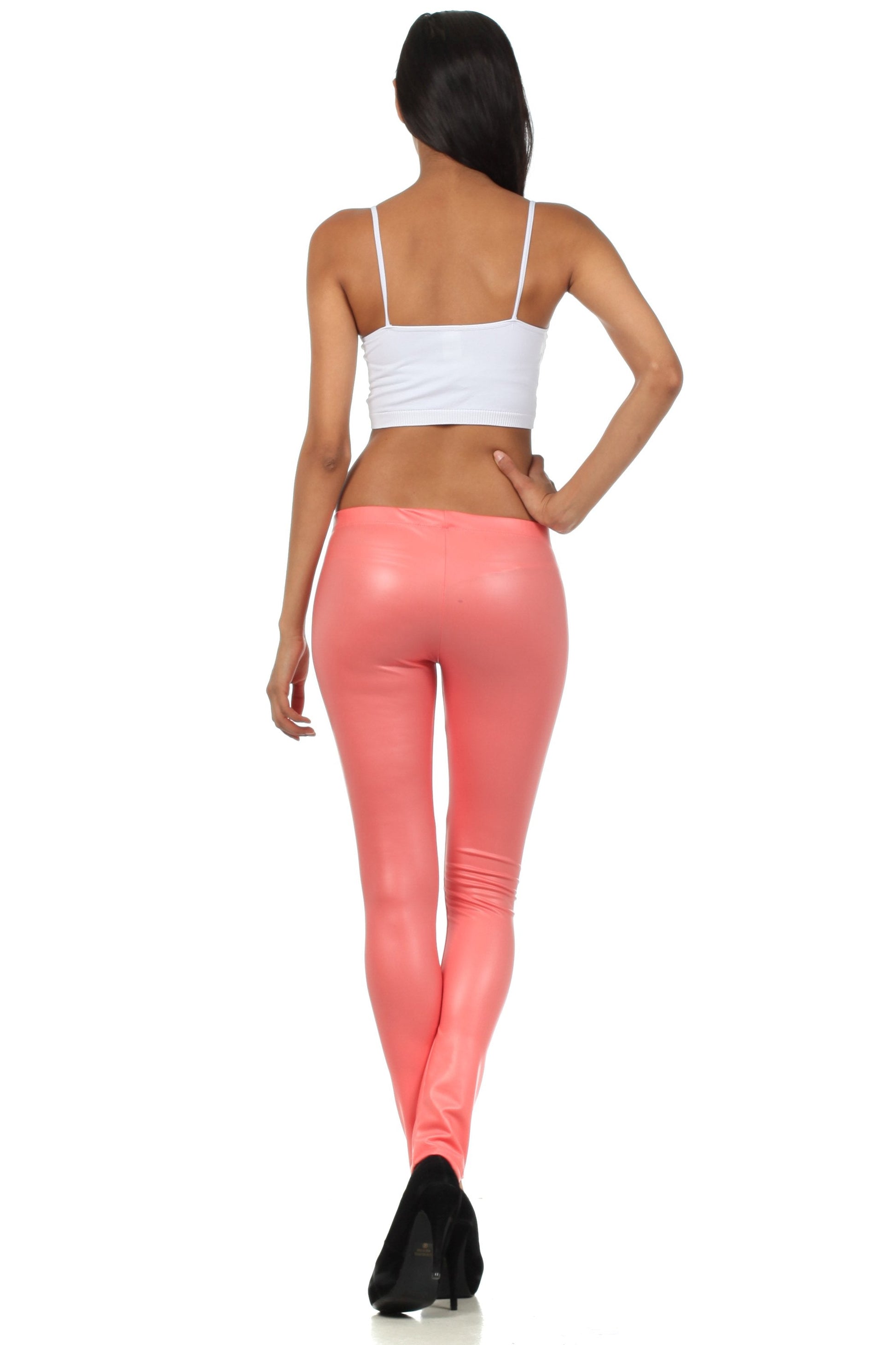 Sakkas Footless Ultra Slim Fit Matte Liquid Wet Look Leggings - Concordia Style Boutique