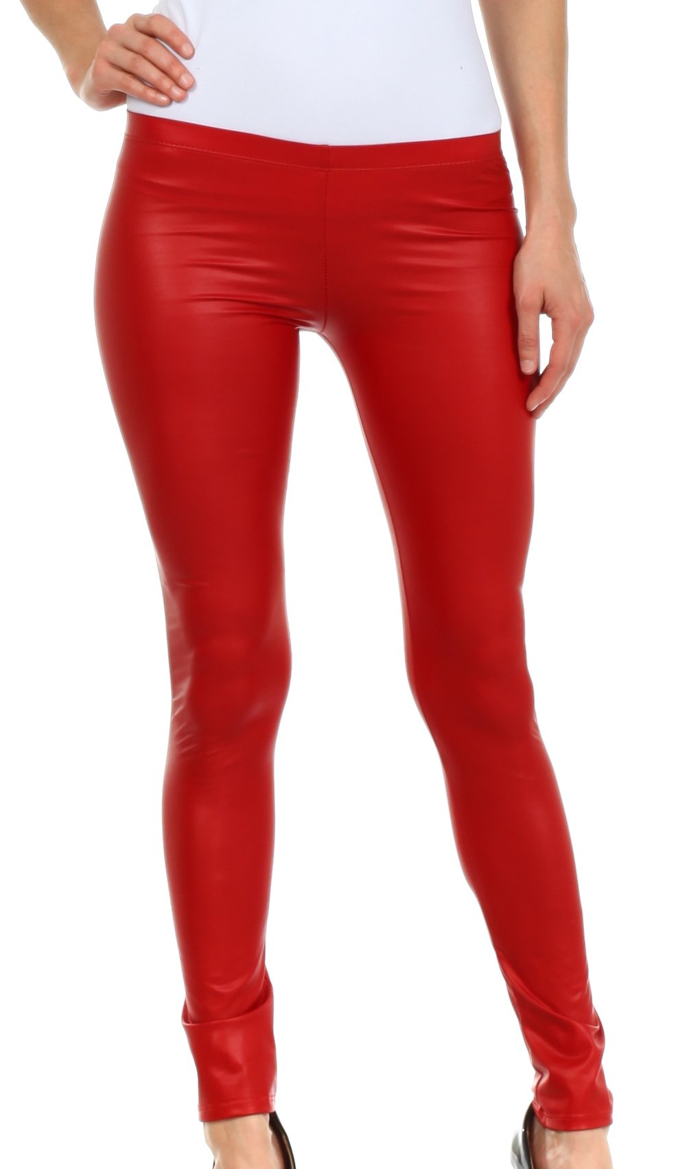 Sakkas Footless Ultra Slim Fit Matte Liquid Wet Look Leggings - Concordia Style Boutique