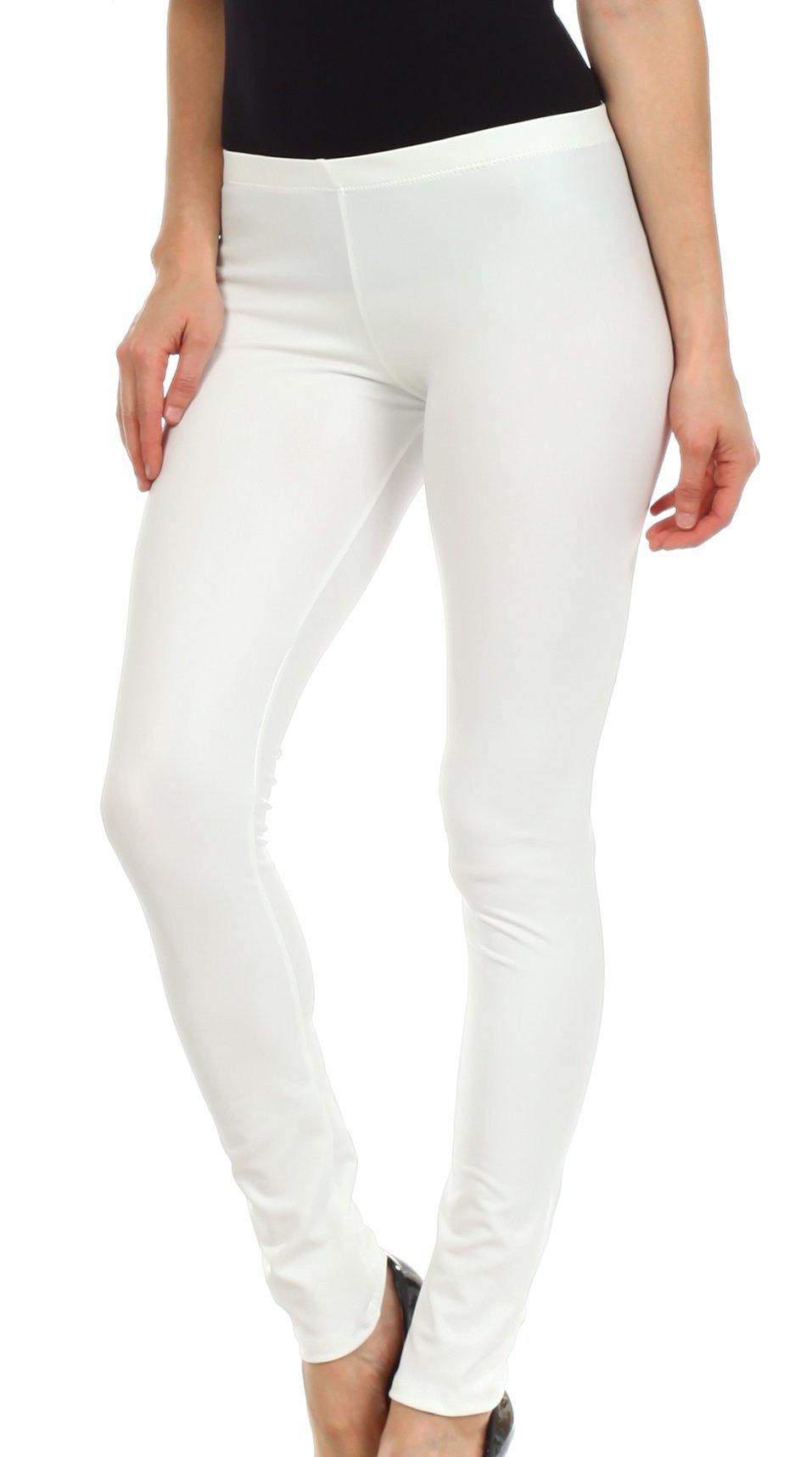 Sakkas Footless Ultra Slim Fit Matte Liquid Wet Look Leggings - Concordia Style Boutique