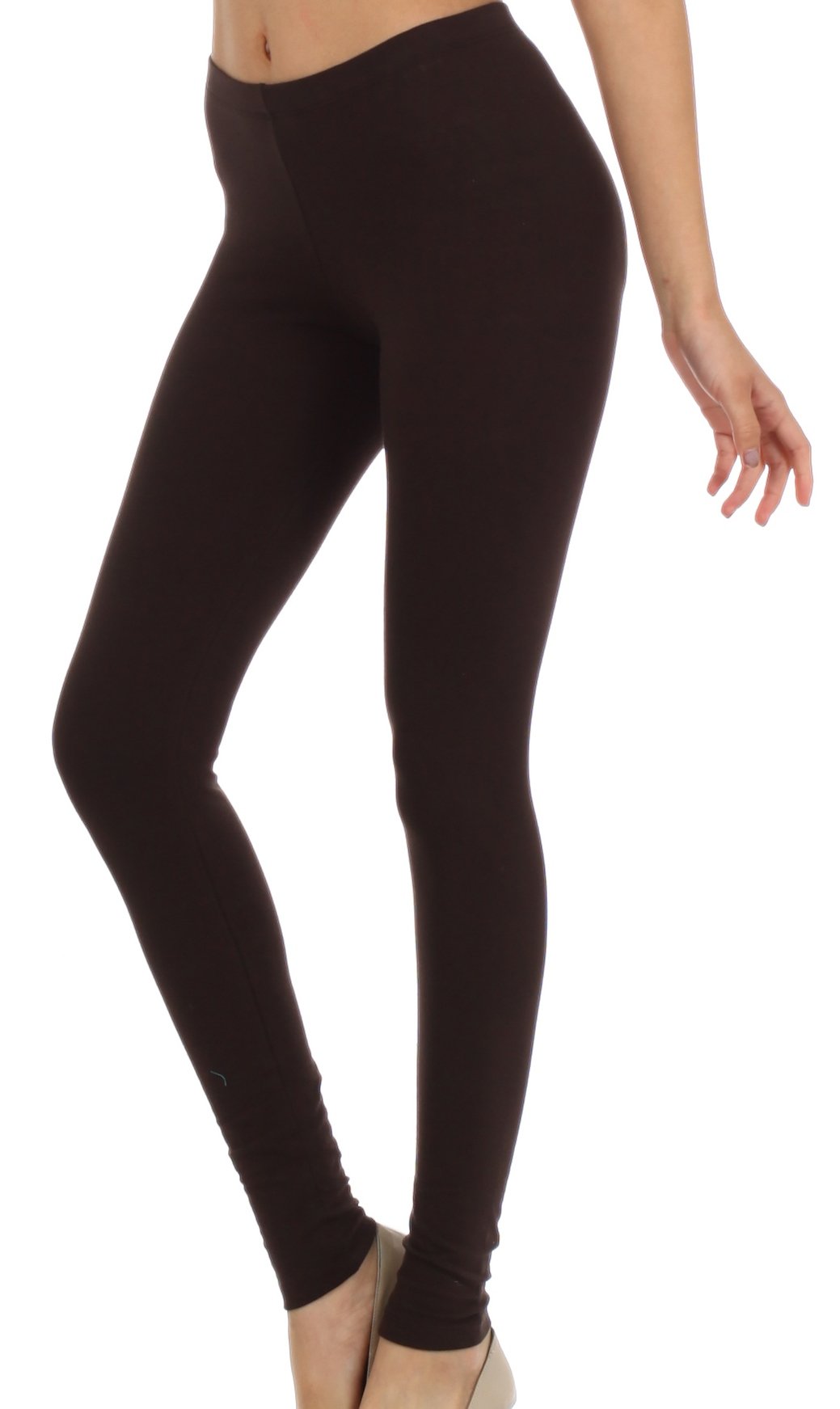 Sakkas Cotton Blend Solid Color Footless Stretch Leggings - Made in USA - Concordia Style Boutique